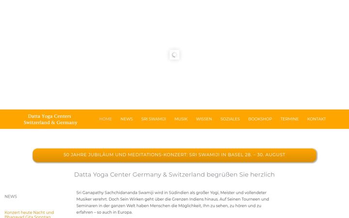 Captură de ecran a dattayogacenter.org