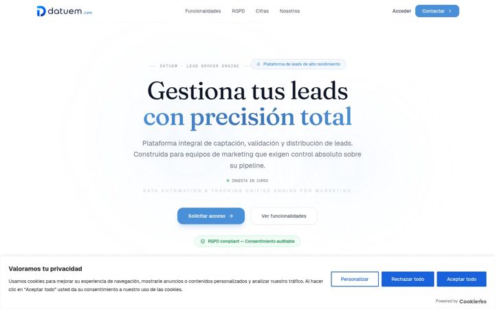 Screenshot of datuem.com