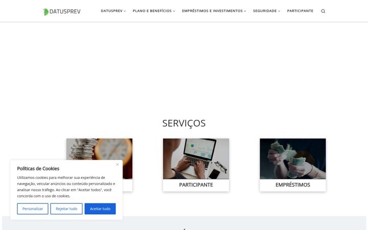 Screenshot stránky datusprev.com.br