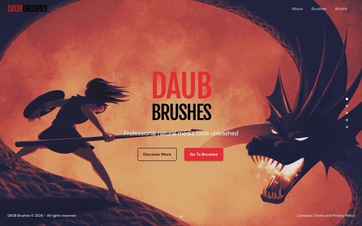 Screenshot of daub-brushes.com