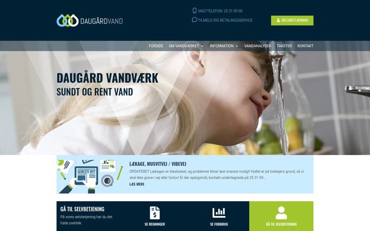 Screenshot of daugaardvand.dk