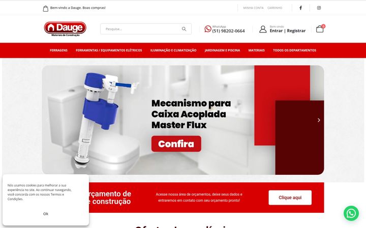 Screenshot stránky dauge.com.br