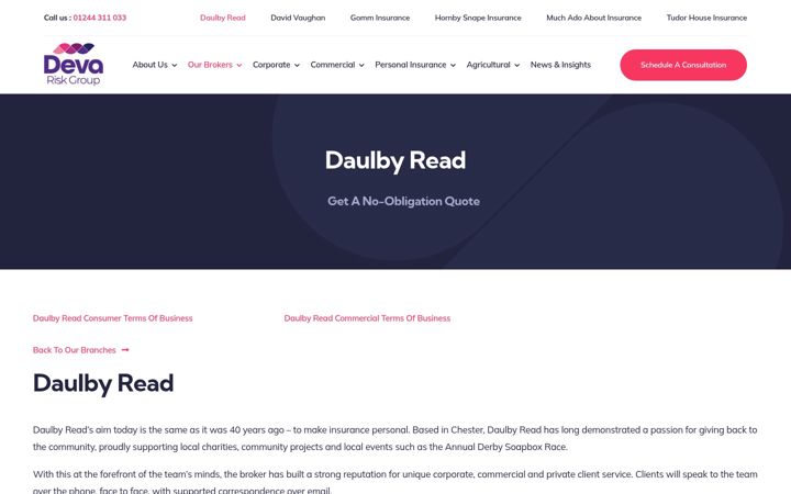 Screenshot of daulbyread.co.uk