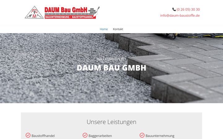 Screenshot of daum-baustoffe.de