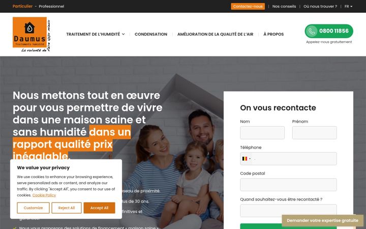 Screenshot of daumus.fr