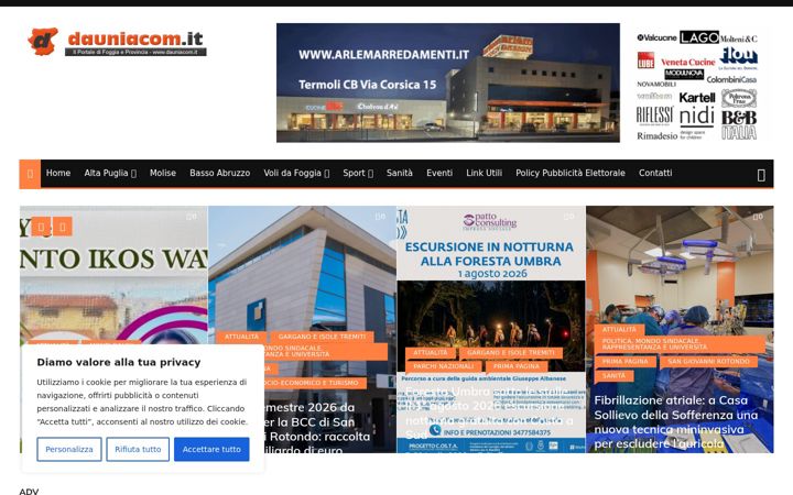 Screenshot von dauniacom.it