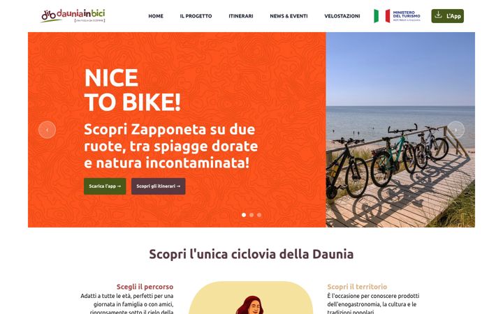 Screenshot von dauniainbici.it
