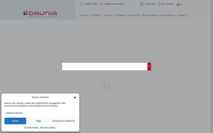 Screenshot von dauniaserramenti.it