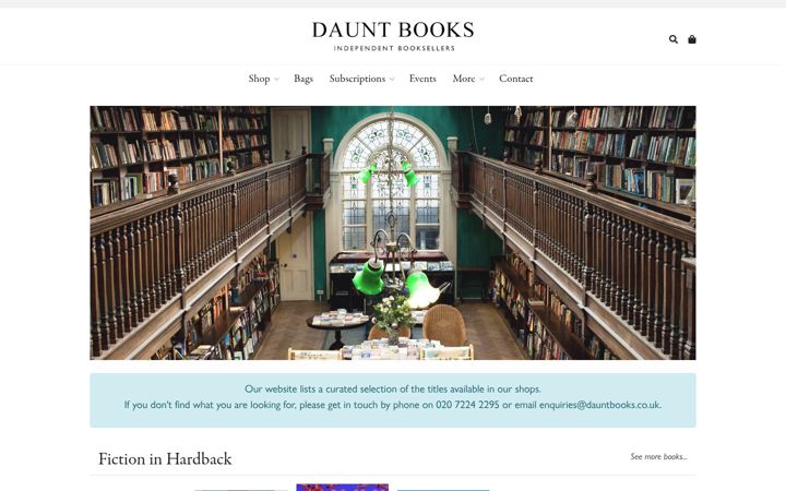 Screenshot of dauntbooks.co.uk