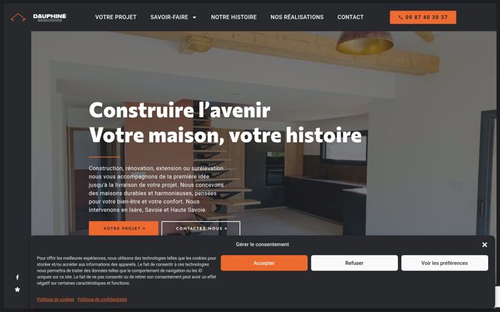 Screenshot of dauphine-construction.fr