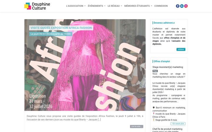Screenshot of dauphineculture.fr