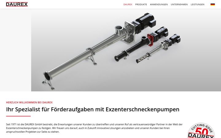 Screenshot of daurex.com