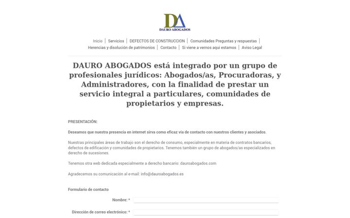 Screenshot of dauroabogados.es