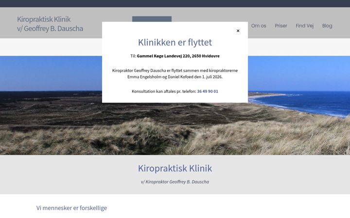 Screenshot of dauscha-kiropraktor.dk
