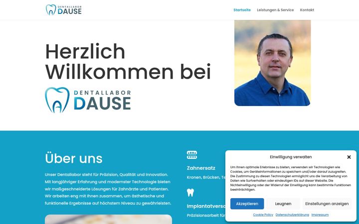 Screenshot of dause-dentallabor.de
