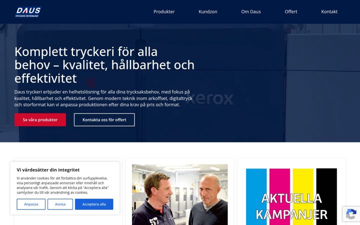 Snimka zaslona za daustryckeri.se