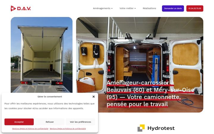 Screenshot of dav-amenagement-vehicules.fr