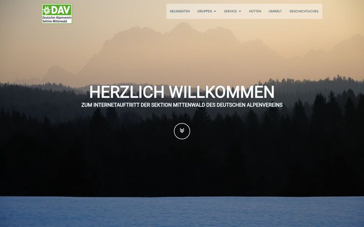 Screenshot of dav-mittenwald.de