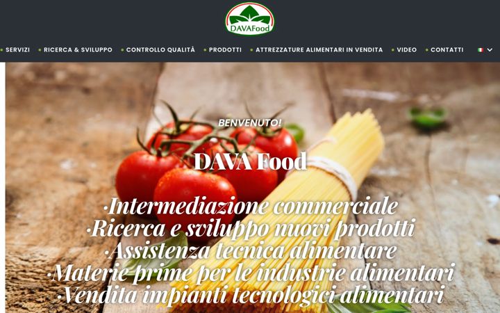 Screenshot von davafood.it