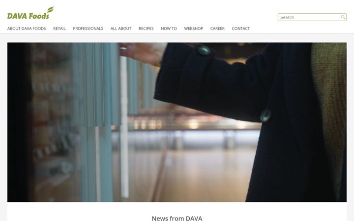 Screenshot of davafoods.com