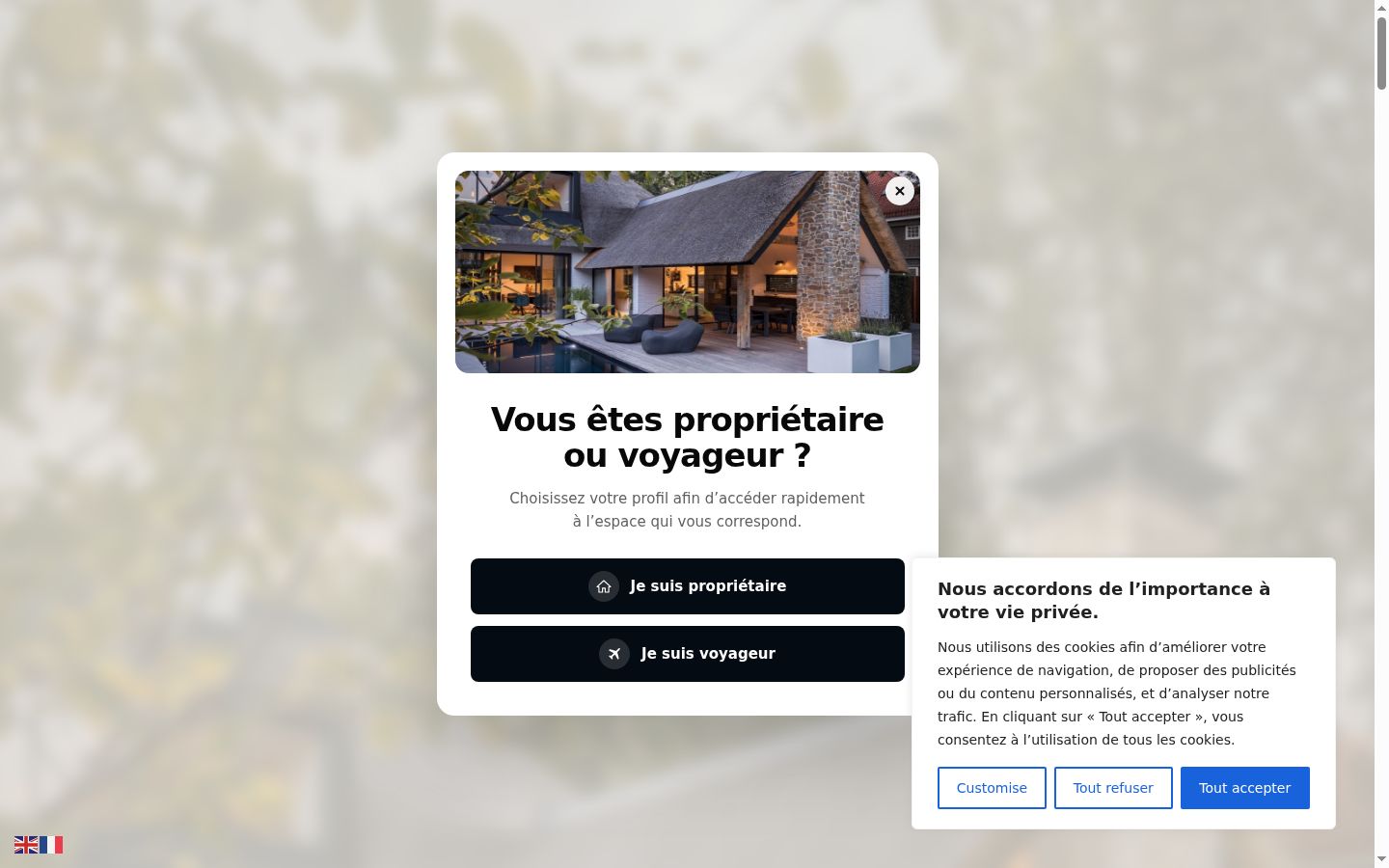 Screenshot van de toestemmingsbanner zoals getoond vóór enige interactie