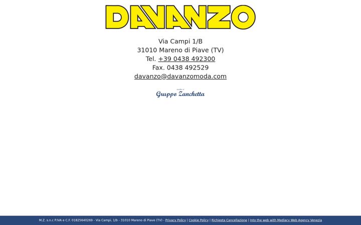 Screenshot of davanzomoda.com