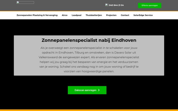 Screenshot van davaro-solar.nl