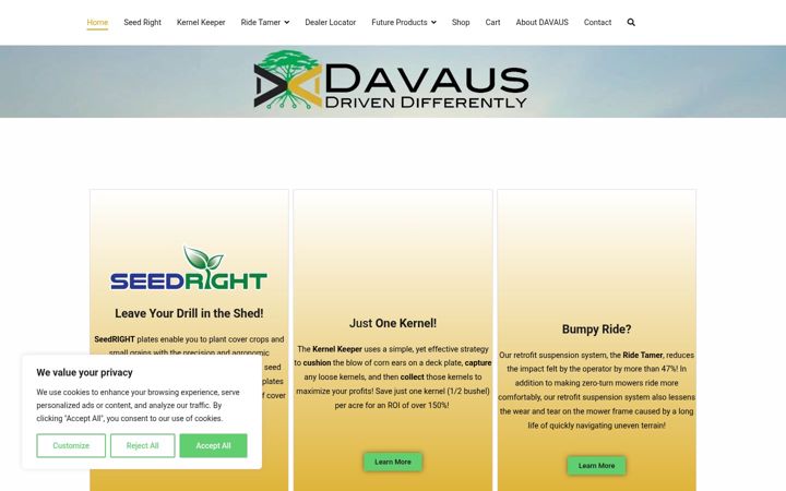 Screenshot of davaus.com