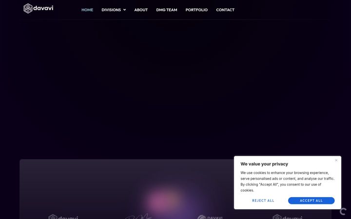 Screenshot of davavimediagroup.com