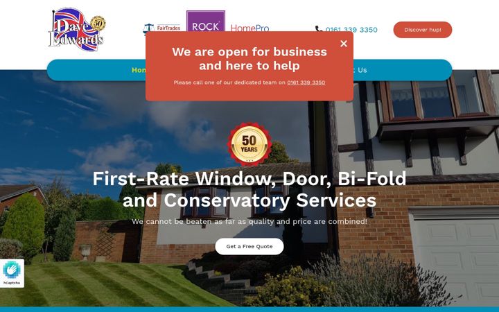 Screenshot of daveedwardsdoubleglazing.co.uk