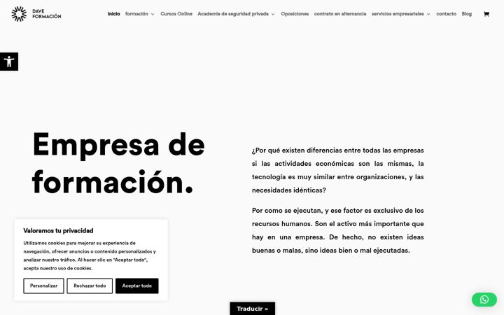 Screenshot of daveformacion.com