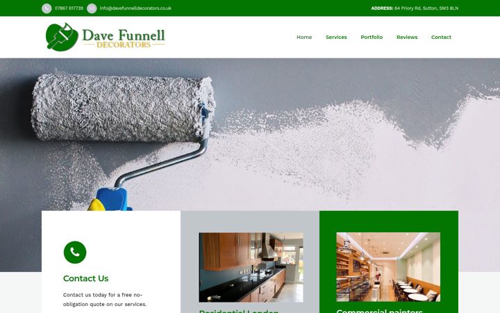 Screenshot di davefunnelldecorators.co.uk
