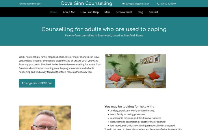 Screenshot di daveginn.co.uk