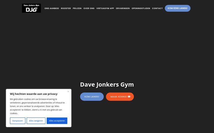 Screenshot di davejonkersgym.nl