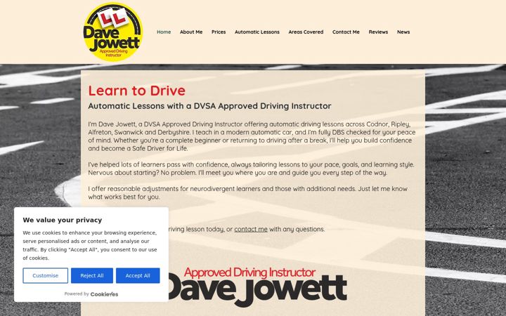 Screenshot di davejowettadi.co.uk