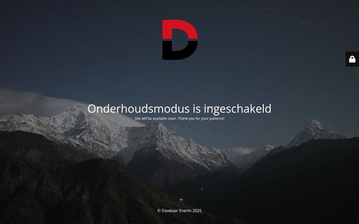 Screenshot van davelaarevents.nl