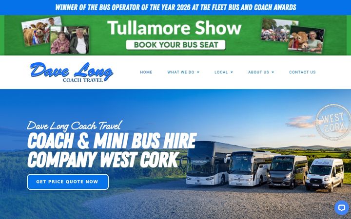 Screenshot di davelongcoachtravel.ie