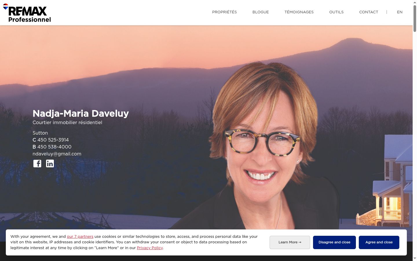 Képernyőkép a bármilyen interakció előtt megjelenő hozzájárulási bannerről