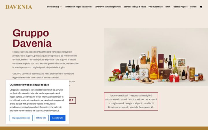 Screenshot von davenia.it