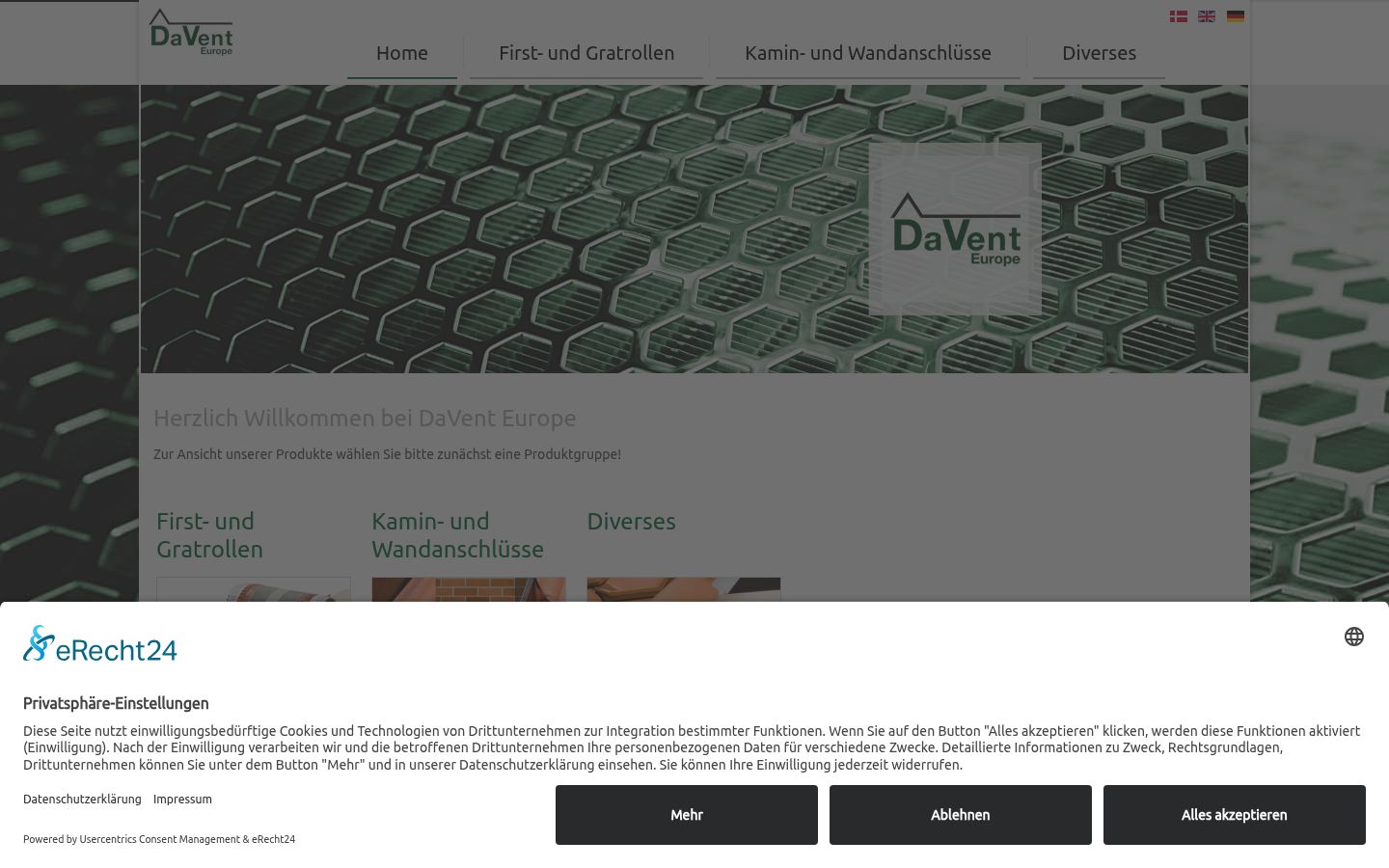 Captura de ecrã do banner de consentimento apresentado antes de qualquer interação