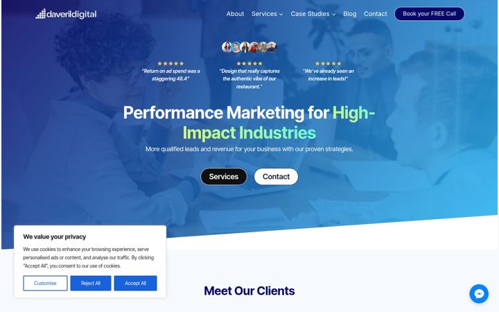 Screenshot of daverildigital.com