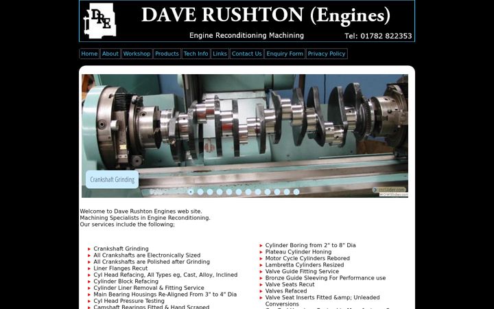 Captura de pantalla de daverushton.co.uk