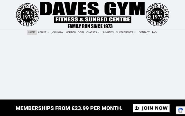 Captura de pantalla de davesgym.co.uk