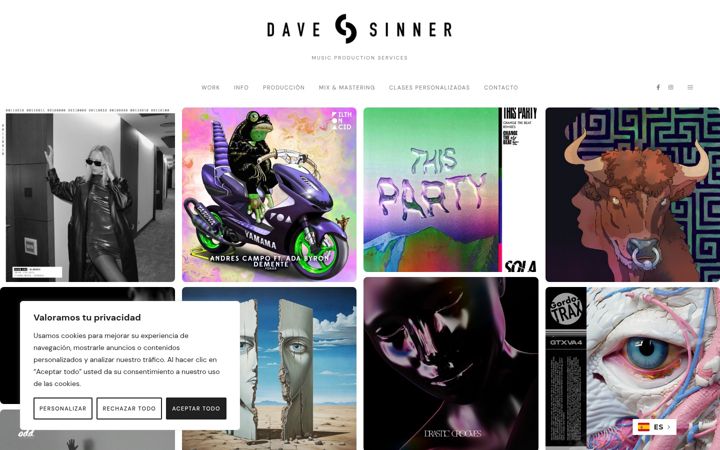 Screenshot of davesinner.com