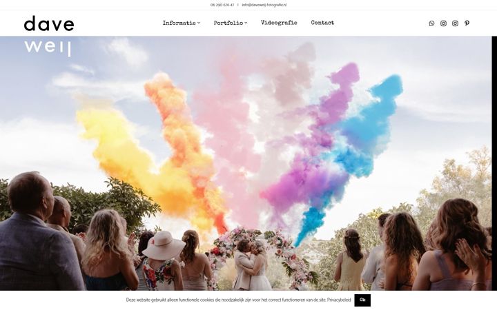 Screenshot di daveweij-fotografie.nl
