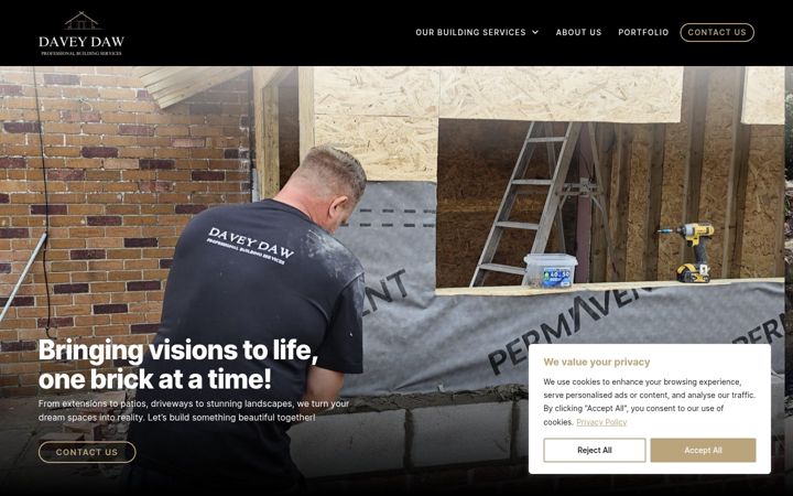 Captura de pantalla de daveydaw-building.co.uk
