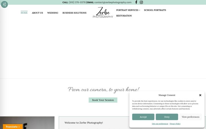 Screenshot of davezerbestudio.com