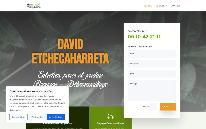 Screenshot stránky david-etchecaharreta.fr