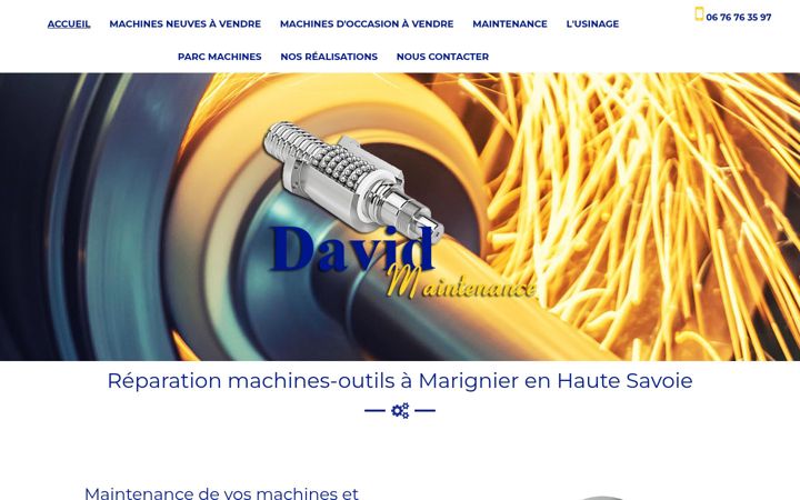 Screenshot stránky david-maintenance.fr