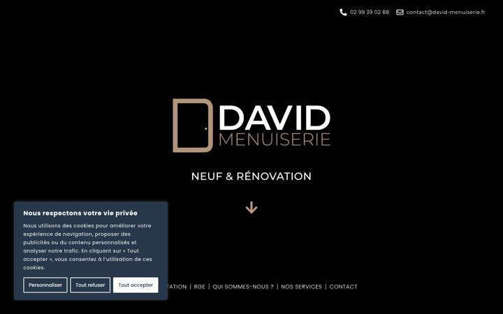 Screenshot stránky david-menuiserie.fr